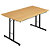Table pliante multiples usages rectangle L. 120 x P. 80 cm - Plateau Hêtre - pieds Noir - 1