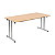 Table pliante multiples usages rectangle L. 160 x P. 80 cm  - Chêne pieds Aluminium - 1