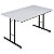 Table pliante multiples usages rectangle L. 160 x P. 80 cm - Plateau Gris - pieds Gris - 4