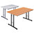Table pliante multiples usages rectangle L. 160 x P. 80 cm - Plateau Gris - pieds Gris - 2