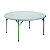 Table pliante polyéthylène ronde diamètre 150 cm - Plateau gris - Pieds gris - 1