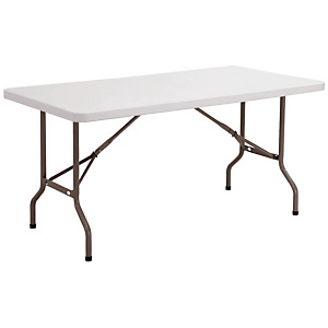 Table pliante polyéthylène Rectangle 152 x 76 cm - Plateau Gris - pieds Gris Table pliante polyéthylène Rectangle 152 x 76 cm - Plateau Gris - pieds Gris