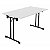 Table pliante polyvalente rectangle L. 140 x P. 70 cm - Plateau Blanc - pieds Noir - 1