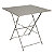 Table pliante métal Sicile carrée 70 cm Usage extérieur - Taupe - 1