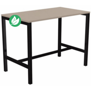 Table de réunion coworking Burocolor - L.140 x P.80 cm - Plateau Argile - Pieds Noir Table de réunion coworking Burocolor - L.140 x P.80 cm - Plateau Argile - Pieds Noir