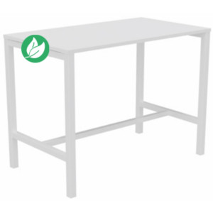 Table de réunion coworking Burocolor - L.140 x P.80 cm - Plateau Blanc - Pieds Blanc Table de réunion coworking Burocolor - L.140 x P.80 cm - Plateau Blanc - Pieds Blanc