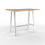 Table de réunion coworking Cohésion L.140 x l.80 cm avec électrification - Chêne pieds arche métal Blanc - 6