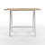 Table de réunion coworking Cohésion L.140 x l.80 cm avec électrification - Chêne pieds arche métal Blanc - 7