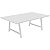 Table de réunion coworking Cohésion L.200 x l.100 cm - Blanc piètement Blanc - 1