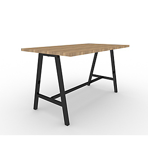 Table de réunion coworking Cohésion L.200 x l.100 cm - Chêne Nebraska
