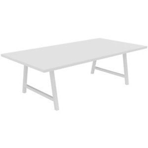 Table de réunion coworking Cohésion L.240 x l.120 cm - Blanc piètement Blanc