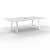 Table de réunion coworking Cohésion L.240 x l.120 cm avec électrification - Blanc pieds arche métal Blanc - 6