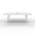 Table de réunion coworking Cohésion L.240 x l.120 cm avec électrification - Blanc pieds arche métal Blanc - 7