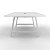 Table de réunion coworking Cohésion L.240 x l.120 cm avec électrification - Blanc pieds arche métal Blanc - 8