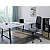 Table de réunion coworking Cohésion L.240 x l.120 cm avec électrification - Blanc pieds arche métal Noir - 3