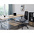 Table de réunion coworking Cohésion L.240 x l.120 cm avec électrification - Chêne pieds arche métal Blanc - 3