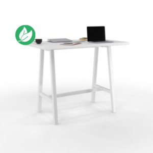 Table de réunion coworking Cohésion H.107 x L.140 x P.80 cm avec électrification - Plateau Blanc - Pieds Blanc Table de réunion coworking Cohésion H.107 x L.140 x P.80 cm avec électrification - Plateau Blanc - Pieds Blanc