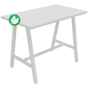 Table de réunion coworking Cohésion H.107 x L.140 x P.80 cm - Plateau Blanc - Pieds Blanc Table de réunion coworking Cohésion H.107 x L.140 x P.80 cm - Plateau Blanc - Pieds Blanc