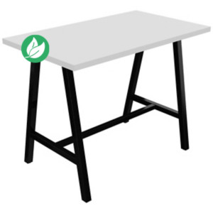 Table de réunion coworking Cohésion H.107 x L.140 x P.80 cm - Plateau Blanc - Pieds Noir Table de réunion coworking Cohésion H.107 x L.140 x P.80 cm - Plateau Blanc - Pieds Noir