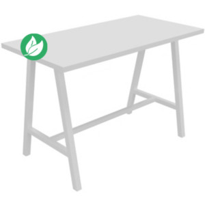 Table de réunion coworking Cohésion H.107 x L.160 x P.80 cm - Plateau Blanc - Pieds Blanc Table de réunion coworking Cohésion H.107 x L.160 x P.80 cm - Plateau Blanc - Pieds Blanc