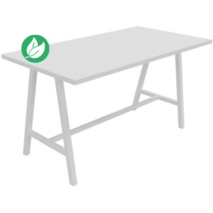 Table de réunion coworking Cohésion H.107 x L.200 x P.100 cm - Plateau Blanc - Pieds Blanc Table de réunion coworking Cohésion H.107 x L.200 x P.100 cm - Plateau Blanc - Pieds Blanc
