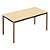 Table de réunion modulable rectangle - L.120 x P.60 cm - Plateau Erable - Pieds Brun - 1