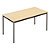 Table de réunion modulable rectangle - L.120 x P.60 cm - Plateau Erable - Pieds Gris - 1