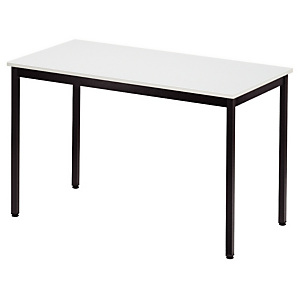 Table de réunion modulable rectangle - L.120 x P.60 cm - Plateau Gris - Pieds Noir