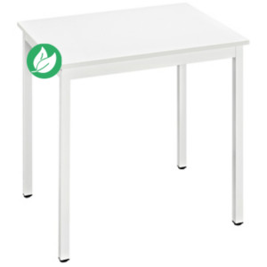 Table de réunion modulable rectangle - L.70 x P.60 cm - Plateau Blanc - Pieds Blanc Table de réunion modulable rectangle - L.70 x P.60 cm - Plateau Blanc - Pieds Blanc