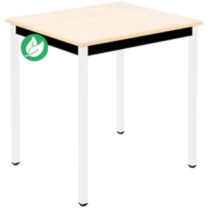 Table de réunion modulable rectangle - L.70 x P.60 cm - Plateau Erable - Pieds Blanc Table de réunion modulable rectangle - L.70 x P.60 cm - Plateau Erable - Pieds Blanc