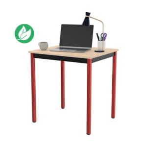 Table de réunion modulable rectangle - L.70 x P.60 cm - Plateau Erable - Pieds Rouge Table de réunion modulable rectangle - L.70 x P.60 cm - Plateau Erable - Pieds Rouge