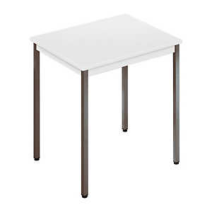 Table de réunion modulable rectangle - L.70 x P.60 cm - Plateau Gris - Pieds Gris