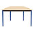 Table de réunion modulable trapèze - L.120 x P.60 cm - Plateau Erable - Pieds Bleu - 1