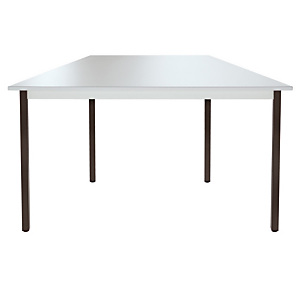 Table de réunion modulable trapèze - L.120 x P.60 cm - Plateau Gris - Pieds Noir