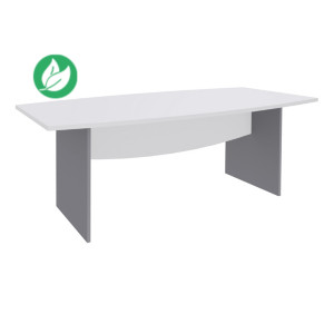 Table de réunion tonneau Activity L.200 x P.100 cm - Plateau Blanc - Pieds Aluminium Table de réunion tonneau Activity L.200 x P.100 cm - Plateau Blanc - Pieds Aluminium
