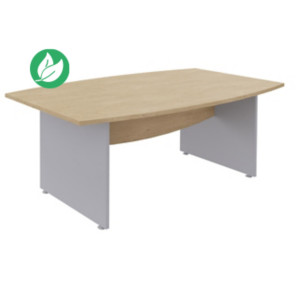 Table de réunion tonneau Activity L.200 x P.100 cm - Plateau Chêne - Pieds Aluminium Table de réunion tonneau Activity L.200 x P.100 cm - Plateau Chêne - Pieds Aluminium