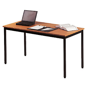 Table rectangulaire 180 x 80 cm plateau hêtre / pieds noirs Table rectangulaire 180 x 80 cm plateau hêtre / pieds noirs