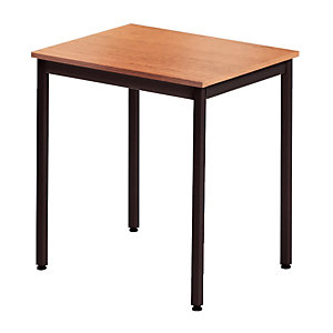 Table rectangulaire 70 x 60 cm plateau hêtre / pieds noirs
