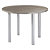 Table ronde Actual Ø 100 cm - Plateau Chêne grisé - Pieds tubulaires Aluminium - 1