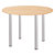 Table ronde Actual Ø 100 cm - Plateau Hêtre - Pieds carrés Aluminium - 1