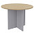 Table ronde diamètre 100 cm plateau Chêne clair pieds Aluminium - 1
