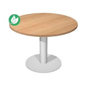 Table ronde de réunion Eminence - Ø 100 cm - Plateau Hêtre - Pied Aluminium Table ronde de réunion Eminence - Ø 100 cm - Plateau Hêtre - Pied Aluminium