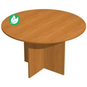 Table ronde de réunion Pronto 120 cm - Pied croix - Aulne Table ronde de réunion Pronto 120 cm - Pied croix - Aulne