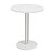 Table ronde Roxane hauteur 74 cm plateau 60 cm - Pied central métal - Blanc - 1