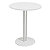 Table ronde Roxane hauteur 74 cm plateau Blanc 60 cm - Pied central métal Blanc - 1