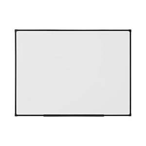 Tableau blanc laqué Slim - Surface magnétique - Cadre Aluminium noir - L.120 x H.90 cm