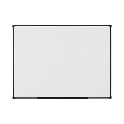Tableau blanc laqué Slim - Surface magnétique - Cadre Aluminium noir - L.120 x H.90 cm - 1