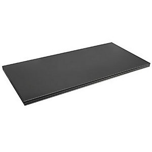 Tablette supplémentaire métallique pour armoire à rideaux - Noir - L.120 x P.38 cm