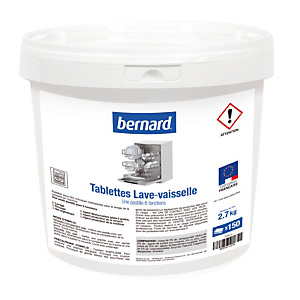 Tablettes de lavage lave-vaisselle cycle long Bernard 6 en 1, 150 tablettes Tablettes de lavage lave-vaisselle cycle long Bernard 6 en 1, 150 tablettes