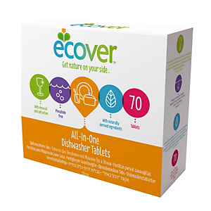 Tablettes pour lave-vaisselle Tout en 1 Ecover, 70 tablettes Tablettes pour lave-vaisselle Tout en 1 Ecover, 70 tablettes